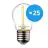 Confezione Multipack 25x Noxion Lucent LED E27 Sferica Filamento Chiara 1.4W 136LM - 827 Bianco Molto Caldo | Sostitua 15W