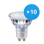 Confezione Multipack 10x Philips MASTER Value LEDspot GU10 PAR16 3.7W 270lm 60D - 930 Luce Calda | Miglior resa cromatica - Sostitutiva 35W