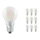 Confezione Multipack 10x Ledvance CLASSIC LED E27 Pera Filamento Ghiaccio 6.5W 806lm - 840 Bianco Freddo | Sostitutiva 60W