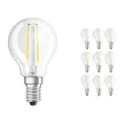 Confezione Multipack 10x Ledvance CLASSIC LED E14 Pera Filamento Chiara 2.5W 250lm - 827 Bianco Molto Caldo | Sostitutiva 25W