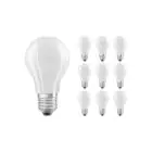 Confezione Multipack 10x Ledvance CLASSIC LED E27 Pera Filamento Ghiaccio 11W 1521lm - 827 Bianco Molto Caldo | Dimmerabile - Sostitutiva 100W