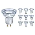 Confezione Multipack 10x Ledvance Performance Faretti LED Riflettore GU10 PAR16 4.3W 350lm 120D - 827 Bianco Molto Caldo | Sostitutiva 30W